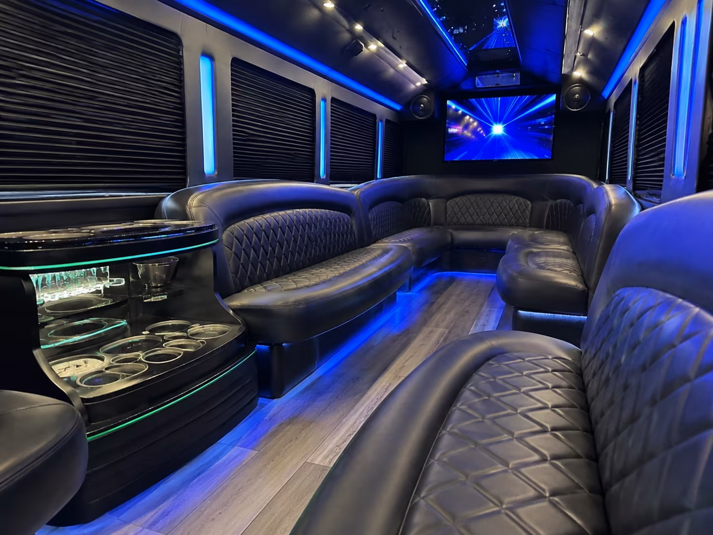 Yonkers Sporting Event Transportation party bus exterior